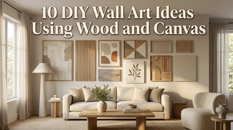 10 DIY Wall Art Ideas Using Wood and Canvas