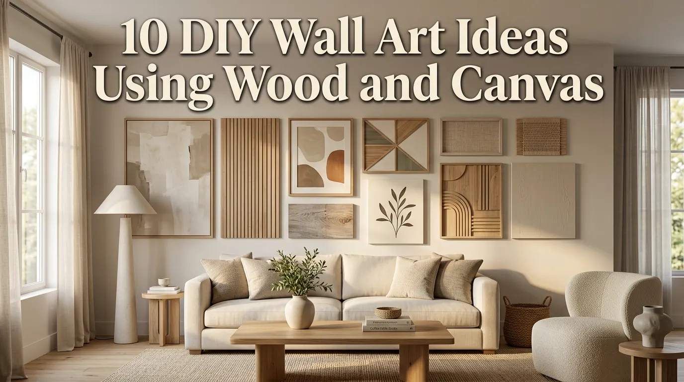 10 DIY Wall Art Ideas Using Wood and Canvas